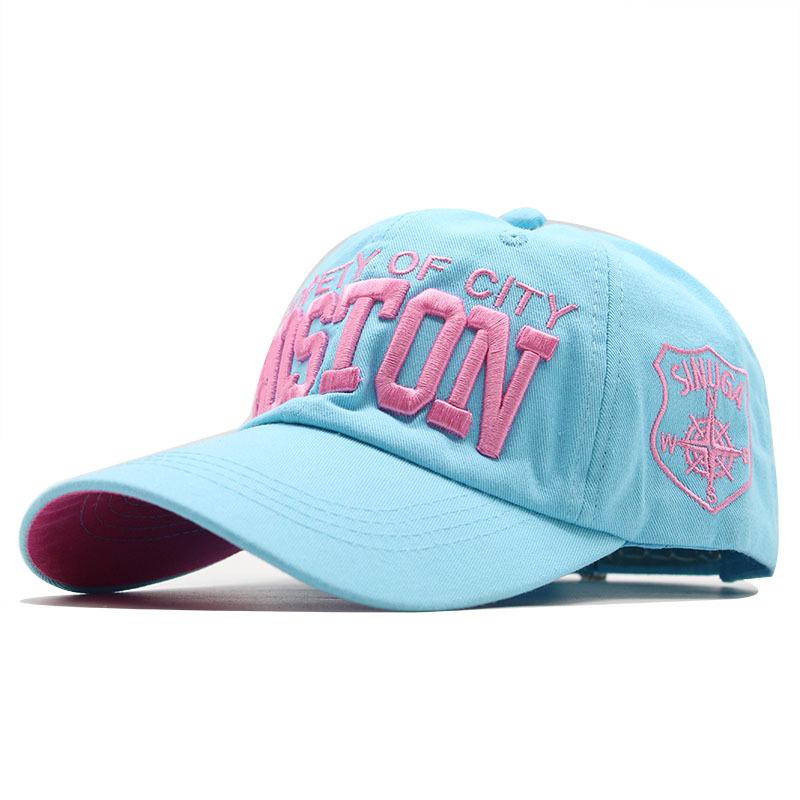 Oston Three-Dimensional Embroidery Letters Men And Women Baseball Hat Cotton Washed Outdoor Cap Hipster