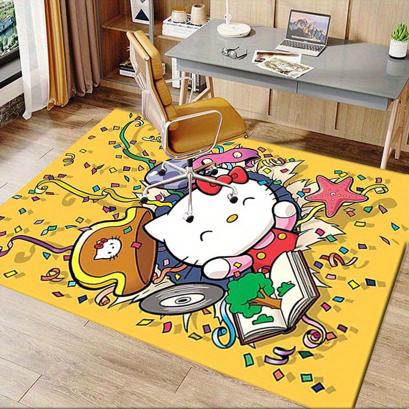 Office Rug Hello Kitty, Party Anti-Slip Rug, Machine Washable for Living Room, Bedroom, Office, Multiple Sizes, Bedroom Mat, Decorative Mat, Durable M