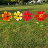 Windspiel für den Außenbereich Bunte Metallblumen-Windmühle Dekorative Blumen-Windräder Gartenstab für Hof Terrasse Rasen Gartendekoration