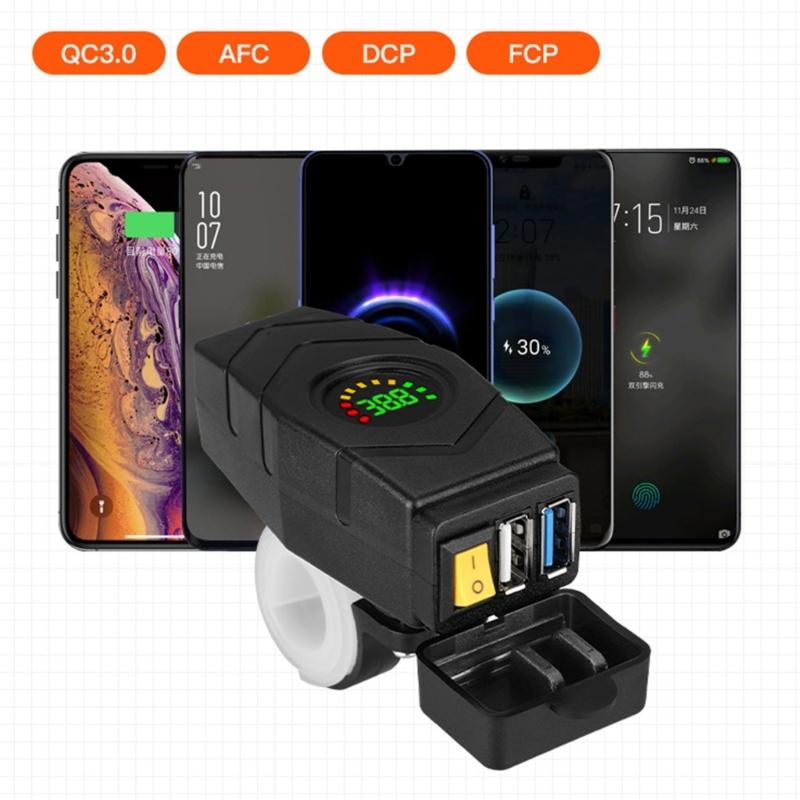 DC20V-80V Nabíječka telefonů pro elektrokola Elektrická kola USB nabíječka Výstup 5V2A/10W nebo QC3.0 5V3A, 9V2A, 12V1.5A /18W