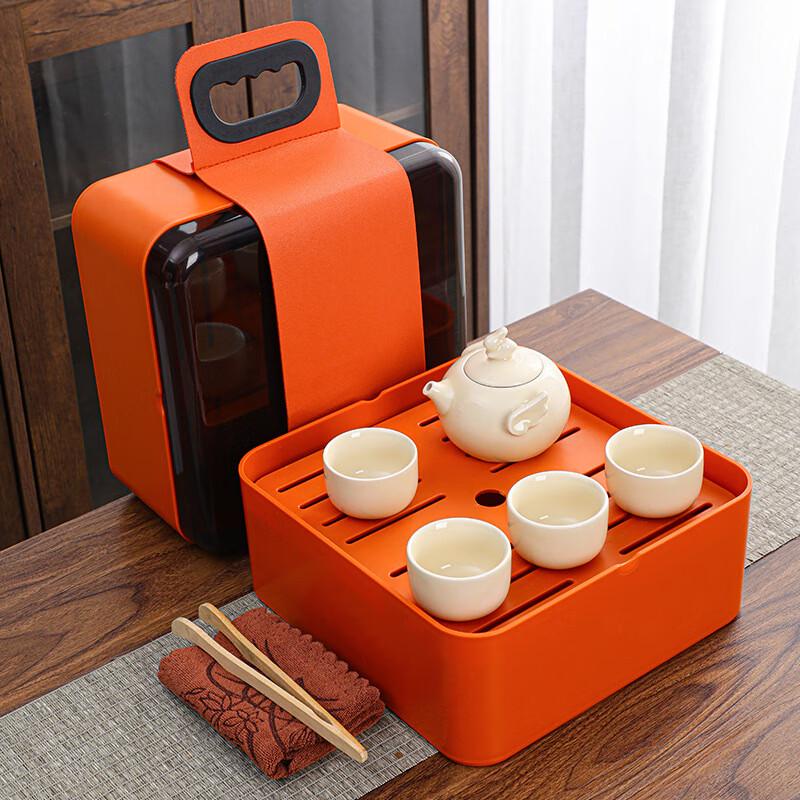 Chinese Ceramic Portable Travel Tea Set