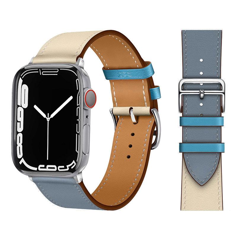Leather Watch Straps for Watch band 46mm 44mm 49mm 45mm 42mm 40mm 38/41mm bracelet iWatch series 10-Ultra 9-8-7-6-5-4-3-SE