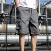 Herren Cargo Shorts Verstellbarer Kordelzug Freizeithose Sommer Atmungsaktive Shorts Fünf-Minuten-Shorts Mehrere Taschen Sporthose