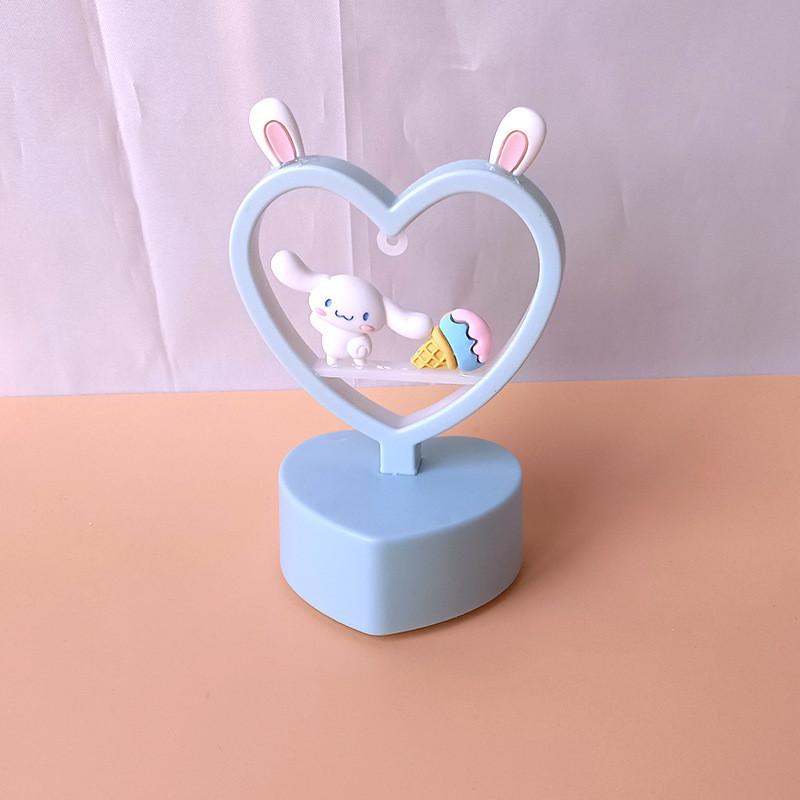 

Cute Ears Rabbit Diy Jade Gui Dog Love Romantic Night Light Aaa Electric Battery StyleA