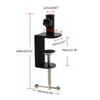 Professional Table Mount Clamp Arm Stand with Adjustable Screw Anti-scratch Sponge Pads Metal Table Mounting Clamp