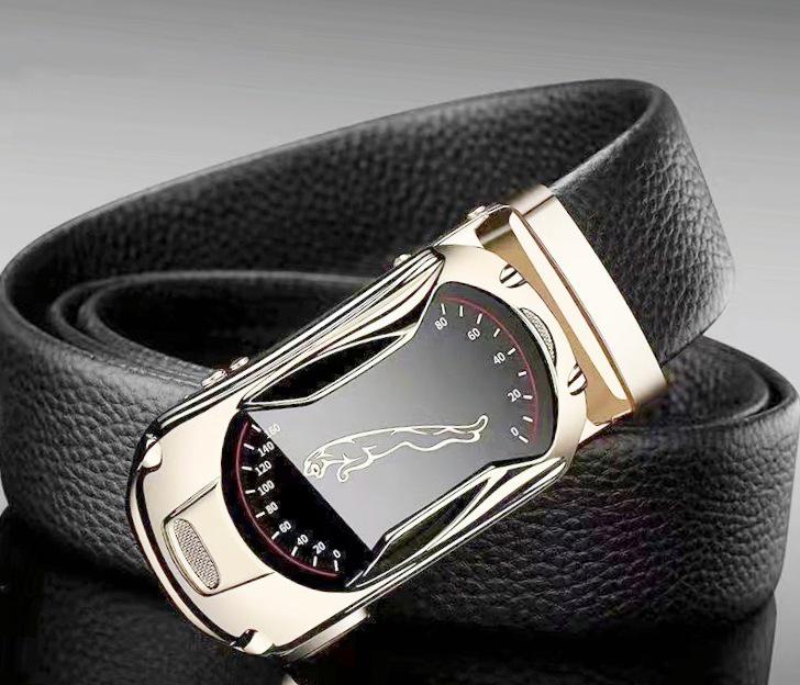 Men's Automatic Alloy Belt Buckle - 'When Luck Comes' Design