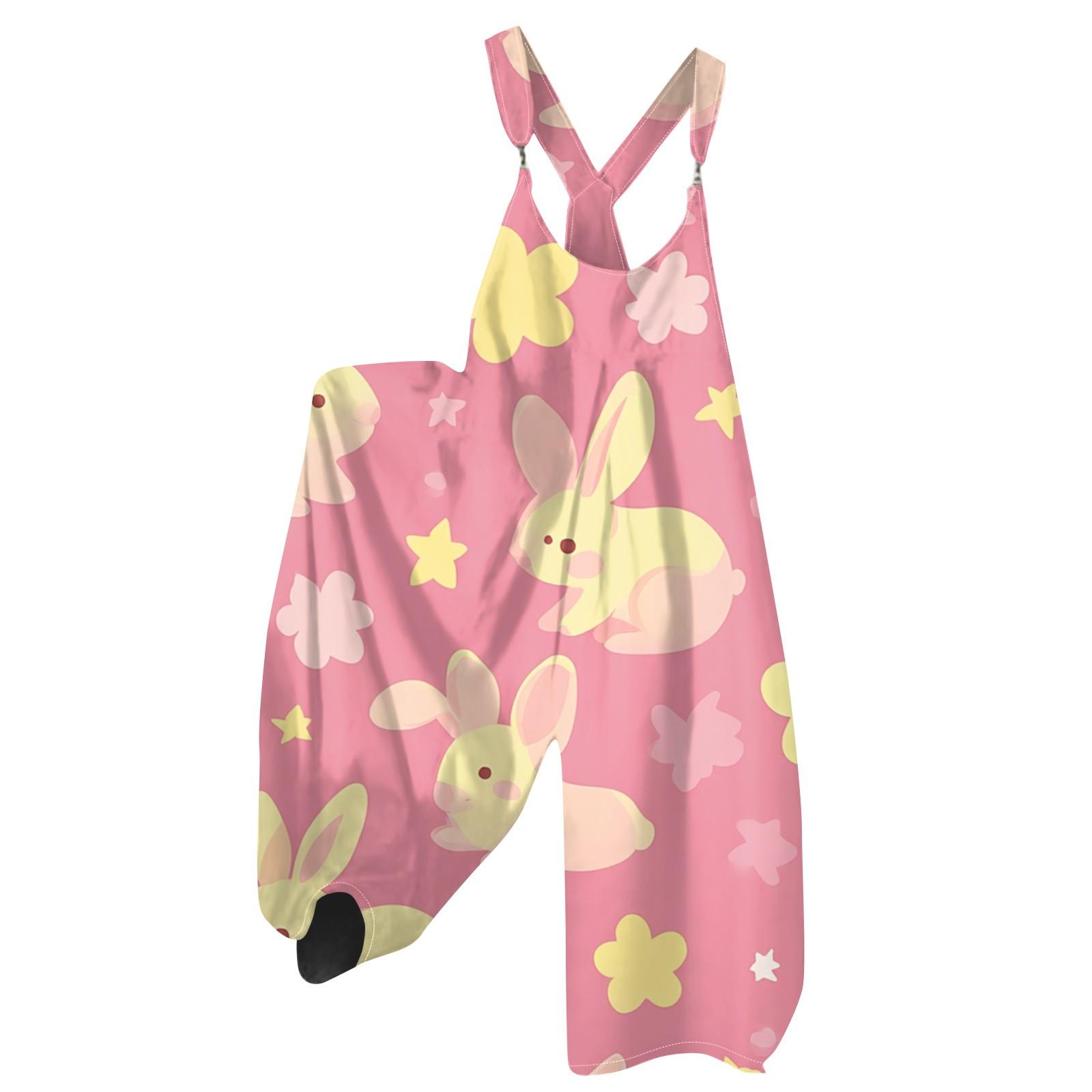 

Женский летний комбинезон с пасхальным принтом в винтажном стиле (нерегулируемый ремень) XL арбуз красный