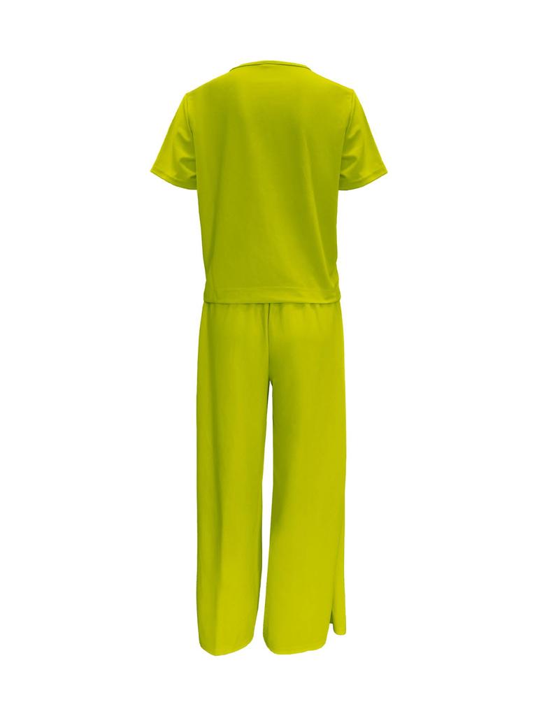 Plus Size Casual Short Sleeve Sportswear Set - Spring/Summer Fashion