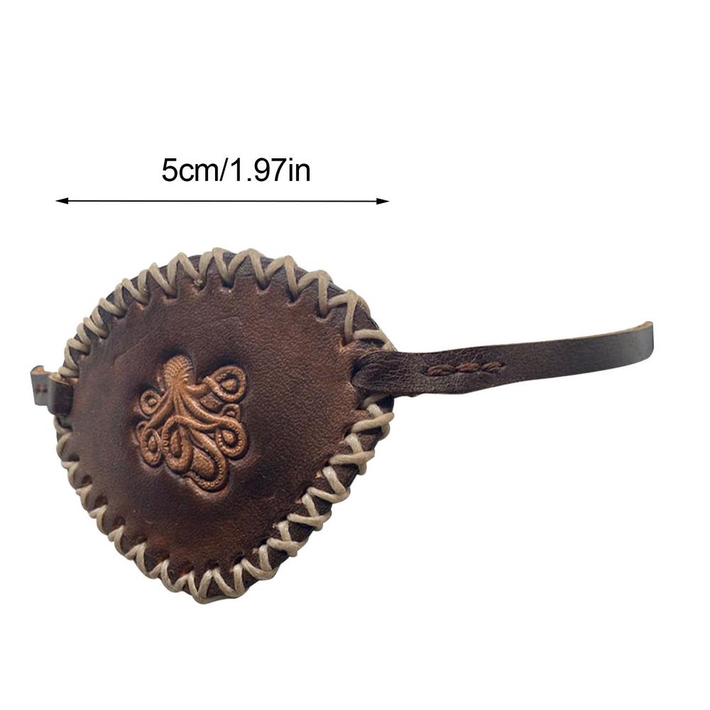 Pirate Eye Patches Retro PU Leather Eye Patch Fancy Dress Eye Patche Adjustable Medieval Gothic Cosplay Costume Steampunk