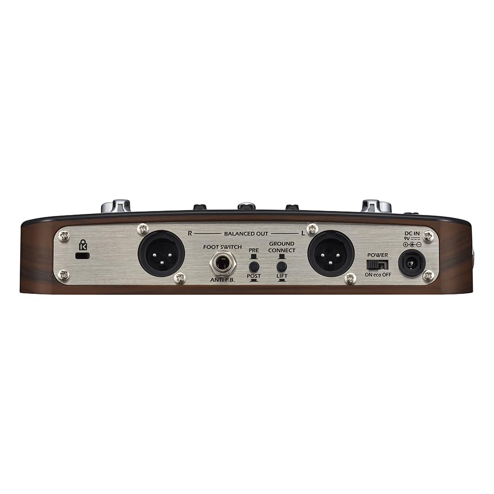 Zoom Acoustic Guitar Preamp with 16 Source Guitar Piezo Magnetic Pickup XLR and DI Ideal for Stage and AC Beige Extended Adapter Included AC-3