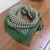 Chic Autumn/Winter Silk Scarf with Magnetic Golden Ball Clasp – Korean Style Neck Warmer