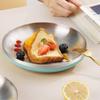 Modern Minimalist Stainless Steel Food Plate With Insulated Design For Daily Home Use