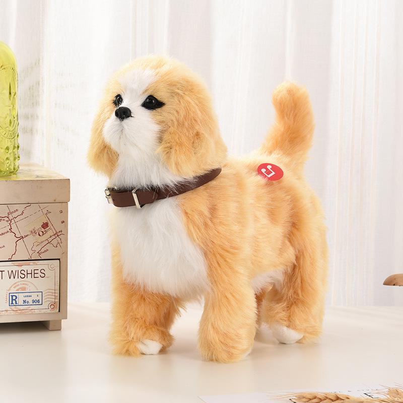 Plush Electric Toy Dog: Walking, Barking, Tail-Wagging, and Music with Induction Feature