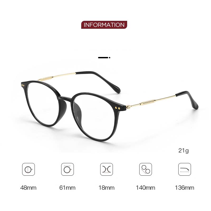 2/3PCS  New Fashionable Eye Frame Anti Blue Light Elegant Hd Portable Glasses With Degree Presbyopia Glasses 9531