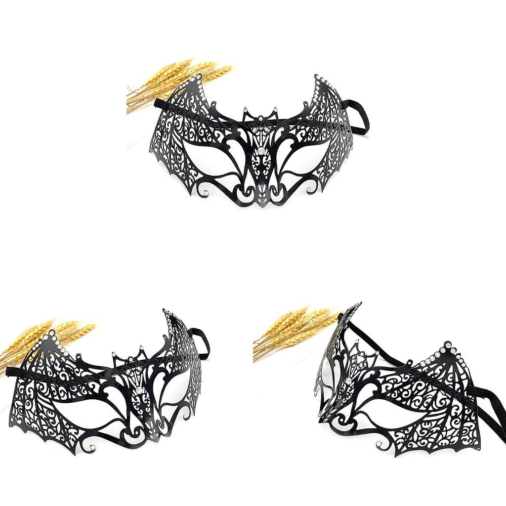 Halloween Costume Mask With Metallic Embellishments For Cosplay And Party Wear