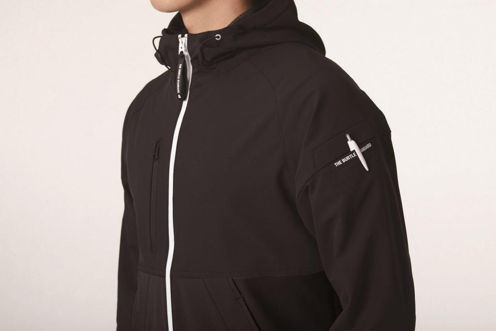 BURTLE Hoodie Jacket Black 9515 35 XL (Unisex) [Deodorizing, Moisture-Wicking, Quick-Drying, Stretch, Anti-Static]