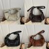 Pu Retro Dumpling Bag With Zipper Closure For Casual Street Style Daily Use