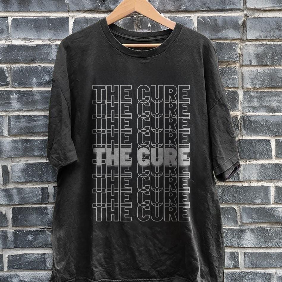 The Cure Logo Rock Band Black Basic Style Unisex T-Shirt Size S-5XL XL