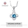 Min Yue 999 Sterling Silver Four-Leaf Clover Diamond Pendant Necklace for Women - Fashionable Light Luxury Design