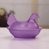 Yousheng Chicken Shaped Candy Dish Hen On Nest Glass Candy Bowl with Lid Farmhouse Egg Tray Dessert Plate Snack Bowl for Party Treats Home Tabletop
