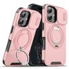 Suitable for iPhone 16 15 14 Plus 13 12 Pro Max 16E 360 Degree Rotating Magnetic Bracket With Camera Protection Phone Case