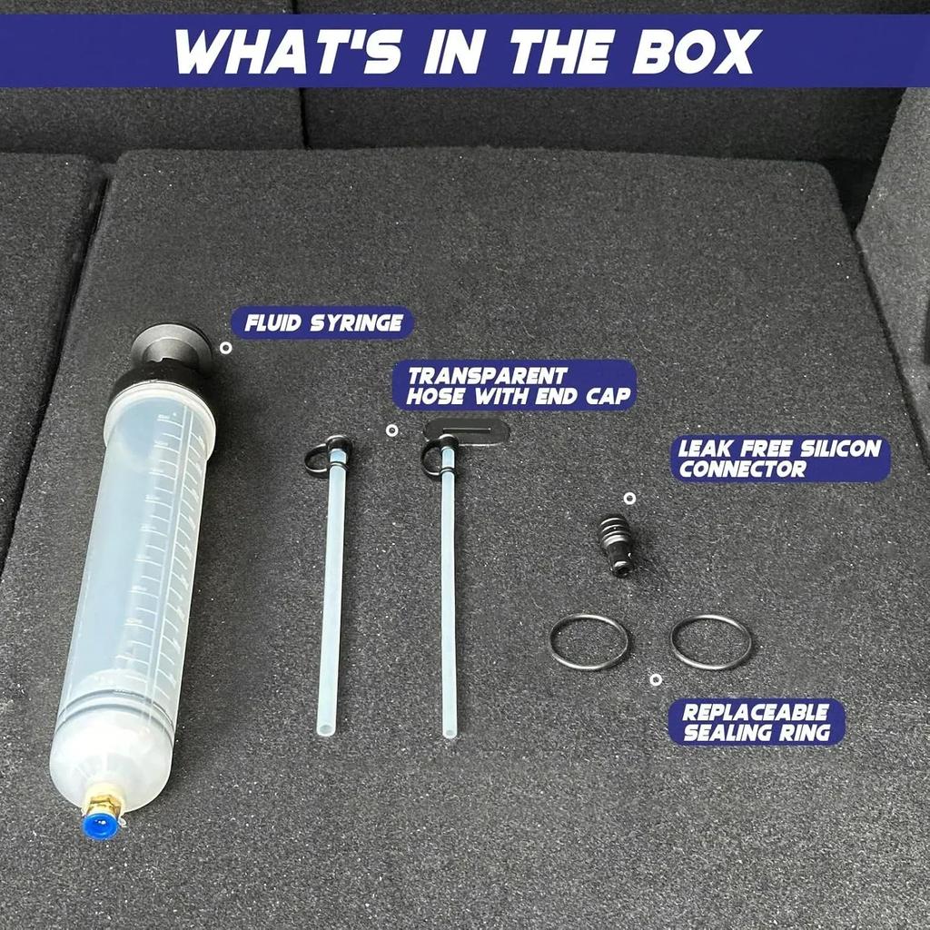 Manual Automotive Engine Oil Pump, Syringe Type, Suitable for Extracting Gear Oil and Brake Fluid, As Well As Cleaning Injectors