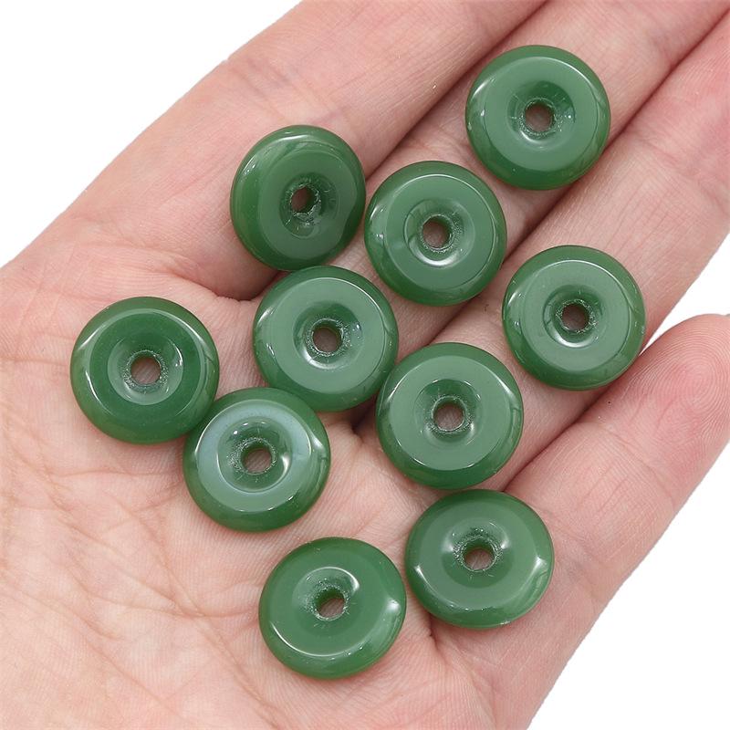 Imitation Jade Sicherheitsverschlussperlen für DIY Ohrringe, Armbänder und Halsketten