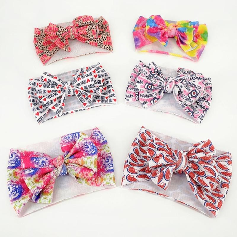 New Baby Hair Accessories, Children's DIY Fabric Headband, Baby Printed Bow Headband Headscarf