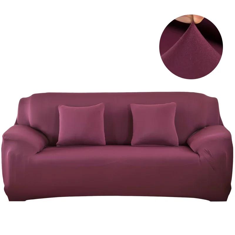 Solid Stretch Sofa Cover Tight Wrap All-Inclusive Sofa Cover For Living Room Funda Sofa Couch Cover Armchair Cove Elastic Plain