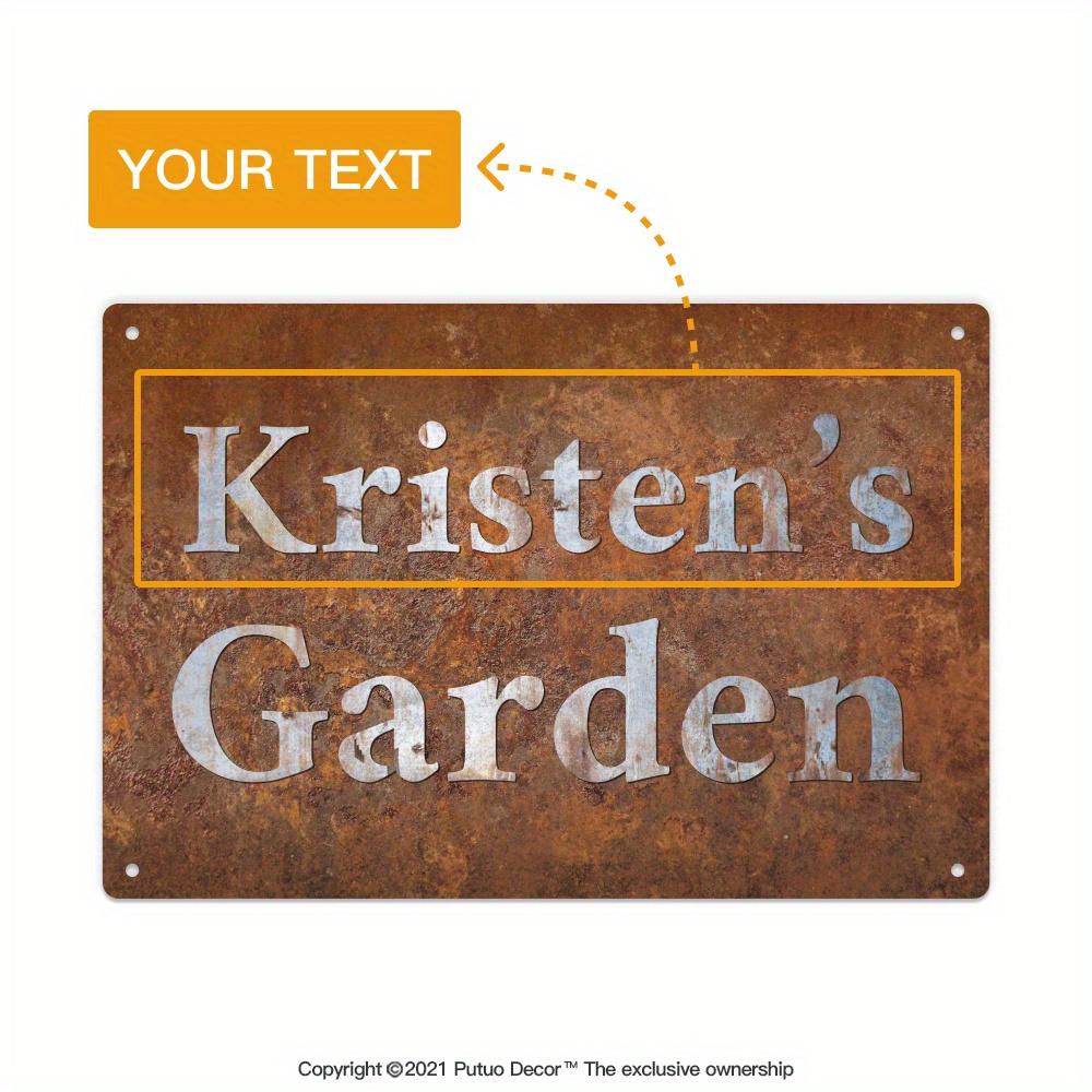 

pc Personalized Garden Sign Custom Name Retro Vintage Outdoor Decor Gift Ideas x Inches Aluminum For Patio 20x30cm（7.8x11.8inch）