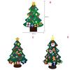Árbol de Navidad de Fieltro DIY Manualidad Educativa Kit de Adornos Decoración Para Niños Niños