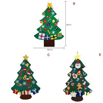 DIY Felt Christmas Tree Craft Education Ornament Kit Decoration For Children Kids