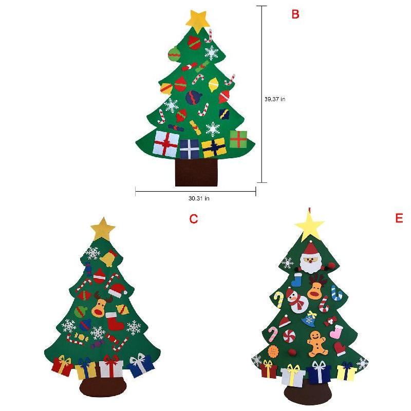 Árbol de Navidad de Fieltro DIY Manualidad Educativa Kit de Adornos Decoración Para Niños Niños