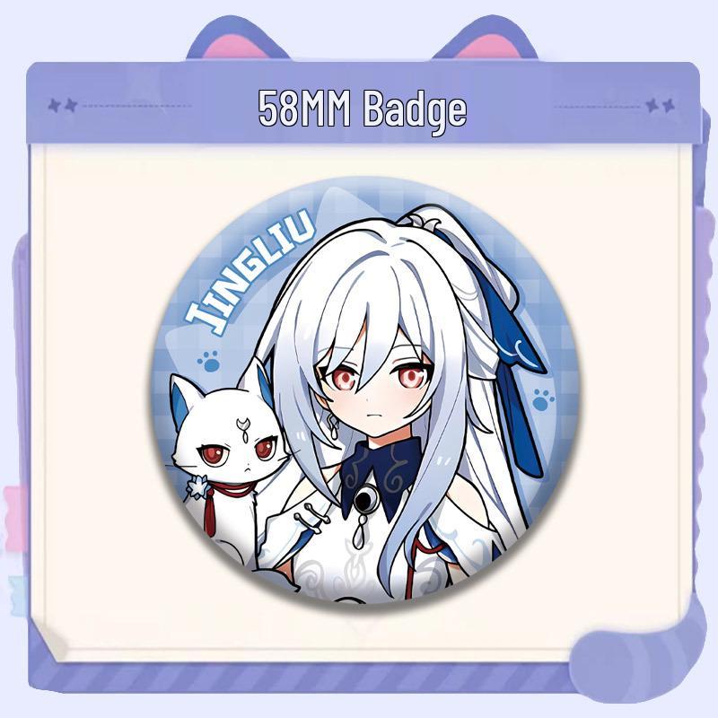 Honkai: Star Rail Cat Series Badges - March 7th, Himeko, Dan Heng Merchandise