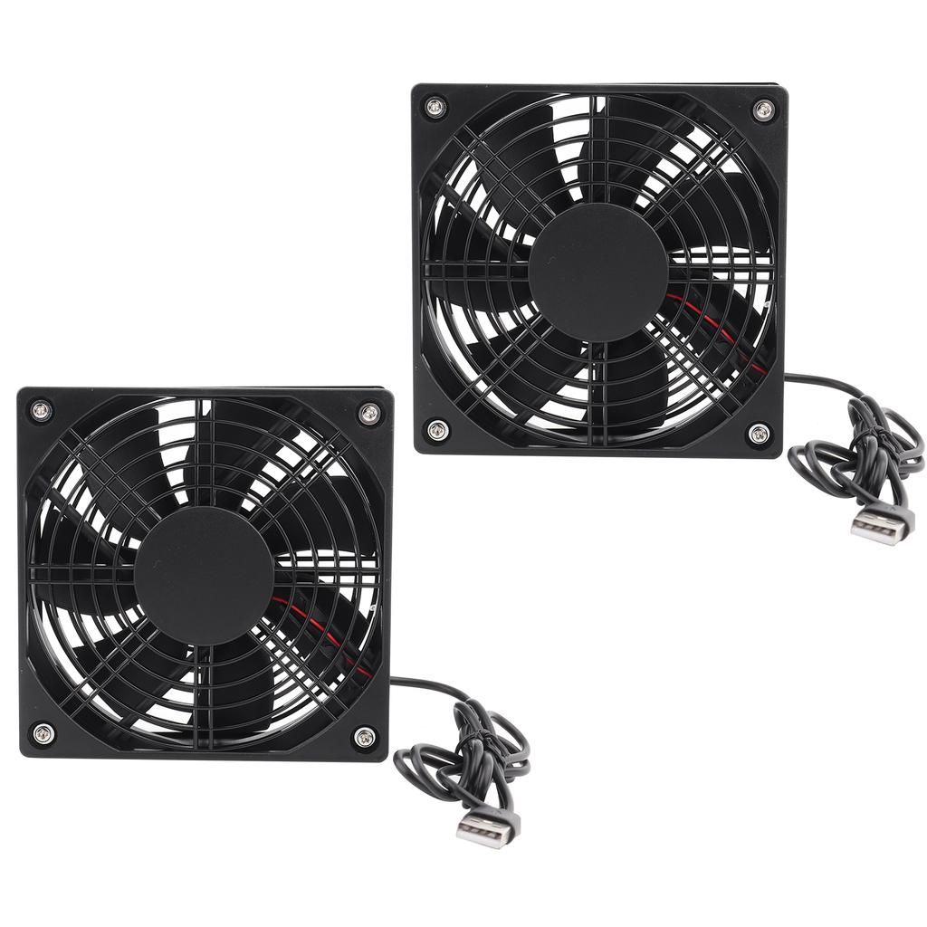 2 Peças Ventoinha para Gabinete de Computador Ultra Silenciosa Ventoinha de Resfriamento Silenciosa 5V USB Ventoinha Cooler para PC Ventoinhas de Gabinete