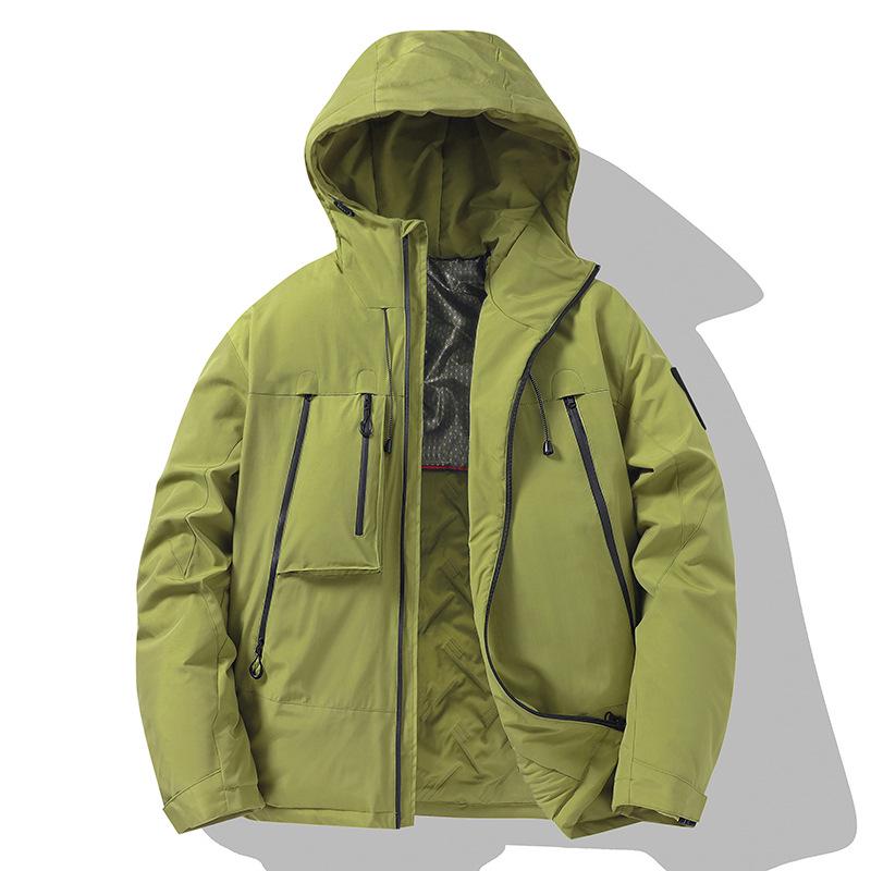 Unisex Windproof & Waterproof Cotton Jacket for Mountain, Autumn/Spring Style, Loose Fit