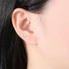 Titanium F136 Moon Threaded Cartilage Stud Earrings - Trendy European & American High-End Fashion