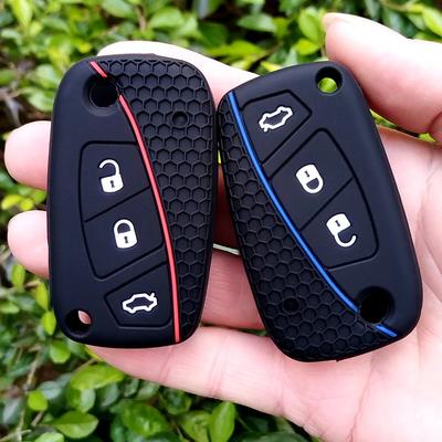 Silicone Car Key Cover Case Shell Fob For Fiat Stilo Grande Punto Bravo Linea Idea Panda 500 Holder Remote Key Bag Accessories