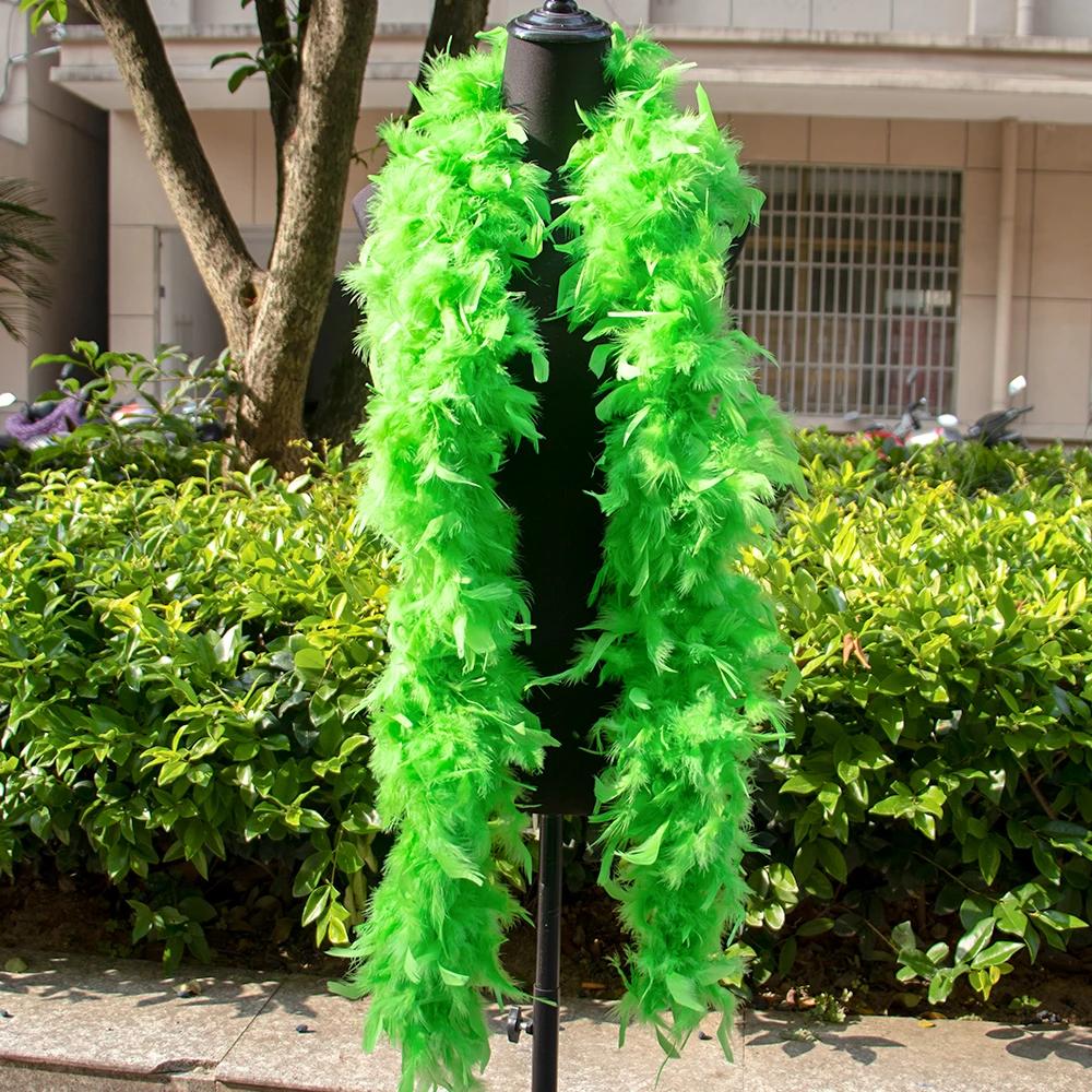 DIY 2M Turkey Feather Boa 38g-90g Marabou Feathers Boa Dyed Colors for Wedding Scarf Shawl Decor DIY Crafts Costume Accessories