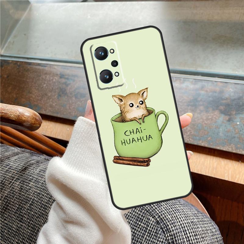 Chihuahua Face Floral Dog Case For Realme 15 Pro 11 12 13 14 Pro Plus C65 C67 C61 C53 C55 C51 C25 C63 C71 C75 GT6 GT7