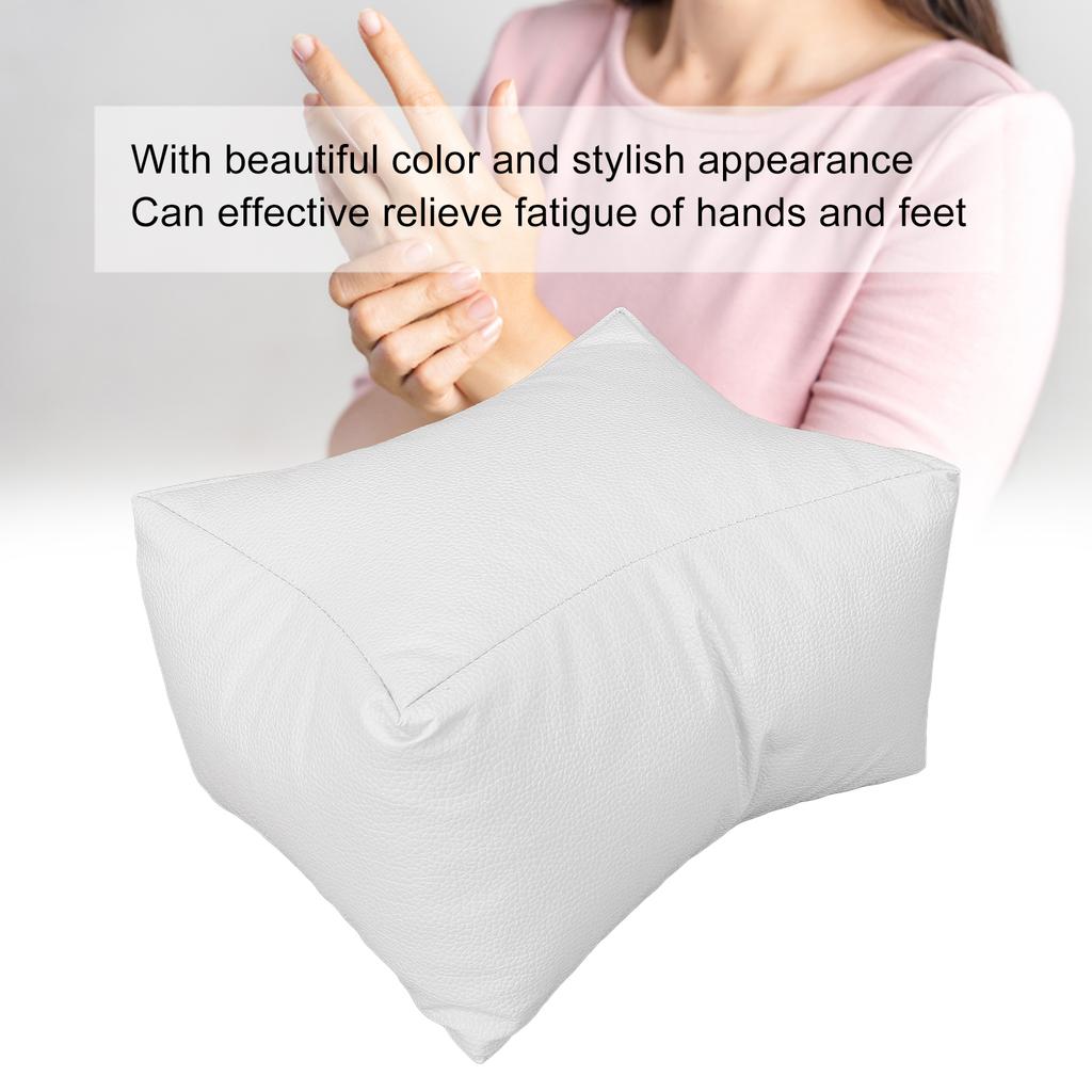 Almohada de Mano para Uñas Piel Sintética Suave 3 Alturas Desmontable Impermeable Cojín Reposabrazos para Salón de Uñas