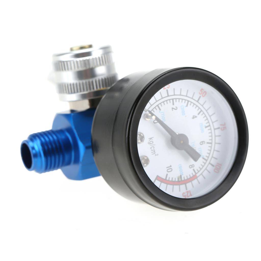 14" Spray Paint Gun Air Pressure Regulator Pressure Gauge Pneumatic Tool Accessory