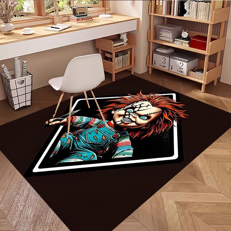 Bride of Chucky Print Rug, Washable Floor Carpet, For Entryway Dorm Laundry Room Office Study, Home Decor Birthday Christmas Gift