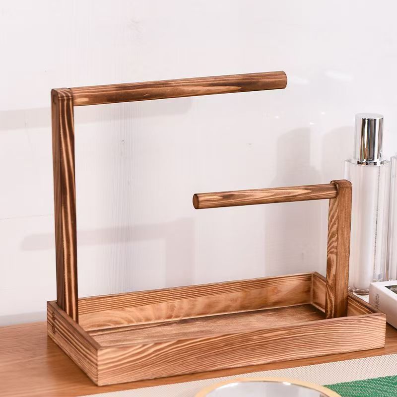 

Деревянный многофункциональный органайзер для ювелирных изделий и наручных украшений, настольная подставка для браслетов, ручных цепочек и бус для запястья. Стильная деревянная подставка для хранения. Carbonized color storage rack