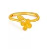 Holy Flower Brass Gold-Plated Adjustable Open Ring for Women