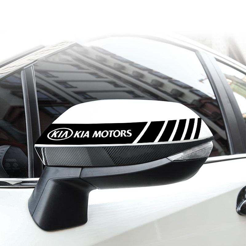 Car Rearview Mirror Vinyl Waterproof Decals Decor Rear View Mirror Sticker For Kia Rio Ceed Sportage Cerato Soul Sorento K2 K5 Flip Car Accessories