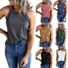 2024 Women's Summer Halter Vest: Solid Color Slimming Sleeveless Round Neck Top