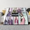 Breathable Soft Flannel Autumn Japanese Harajuku Anime Manga Throw Blanket for Couch Office Bedding Nana Osaki Blankets
