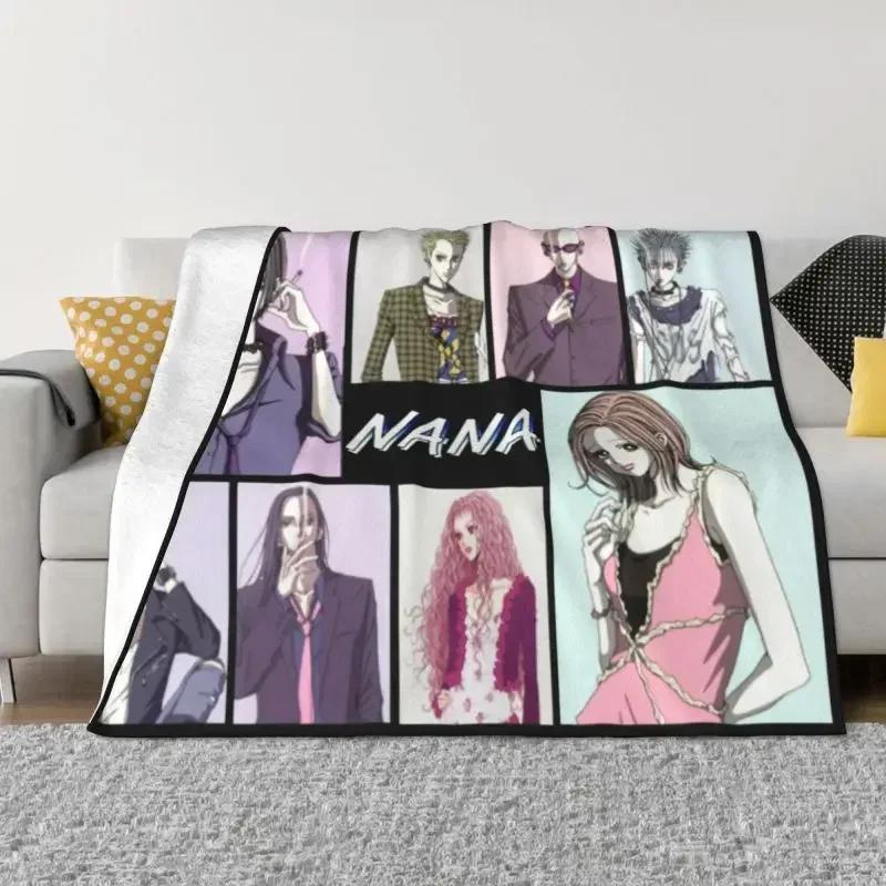 Breathable Soft Flannel Autumn Japanese Harajuku Anime Manga Throw Blanket for Couch Office Bedding Nana Osaki Blankets