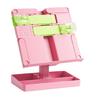 Foldable Plastic Reading Stand Adjustable Textbook Stand Folding Book Rest with Page Clips for Book Tablet Music Scores